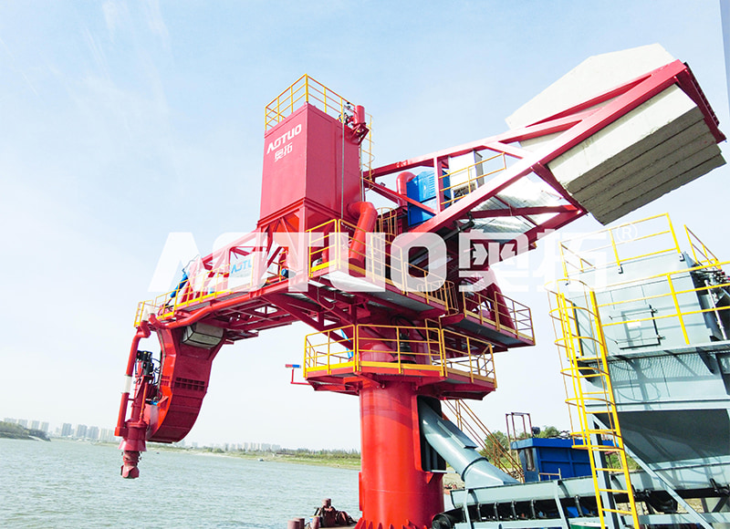 ATSL-A ফিক্সড-টাইপ পরিবেশ-বান্ধব ক্লিঙ্কার আনলোডিং ক্রেনস্ক্রু শিপ আনলোডার
